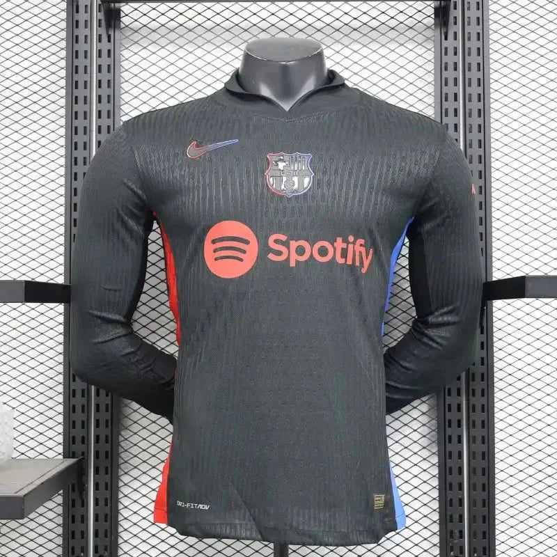 2024/2025 Long Sleeve Player Version Barcelona Away Jersey 1:1 Thai Quality