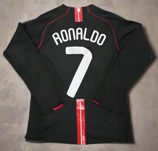 Ronaldo Manchester United 2008 Away Football Jersey - Retro Full Sleeve