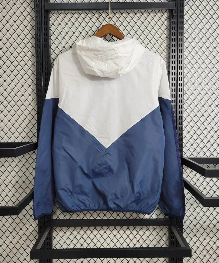 2023/2024 Real Madrid Windbreaker White Blue Soccer Jersey
