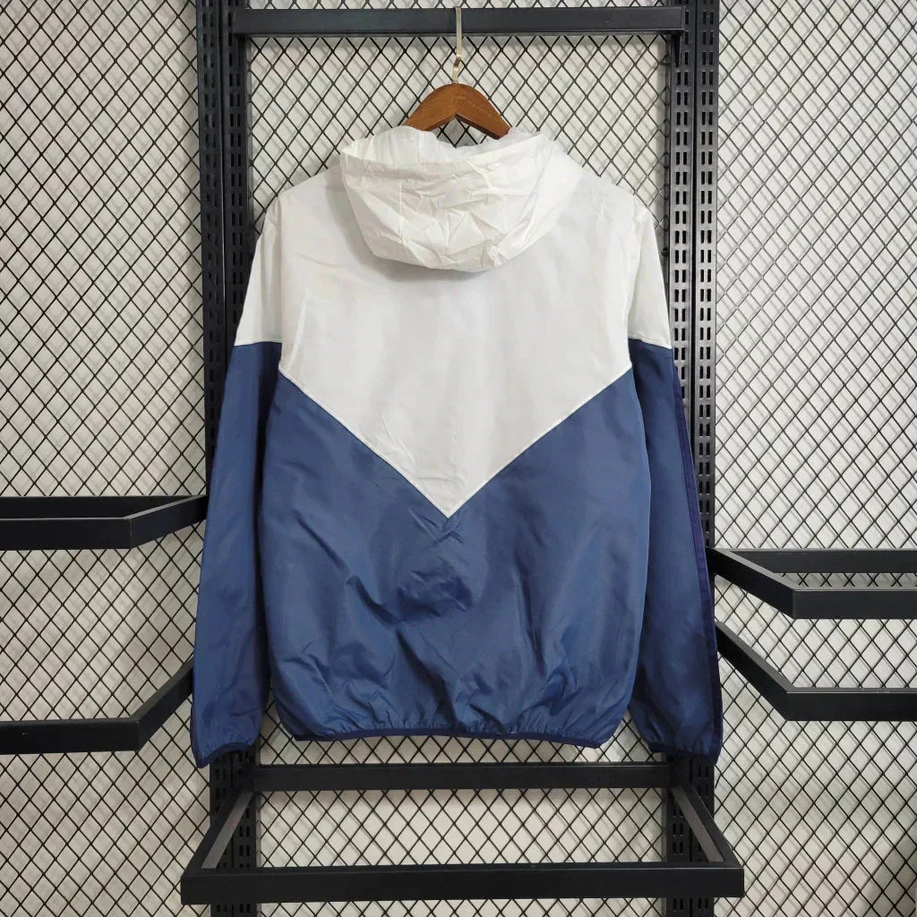 2023/2024 Real Madrid Windbreaker White Blue Soccer Jersey