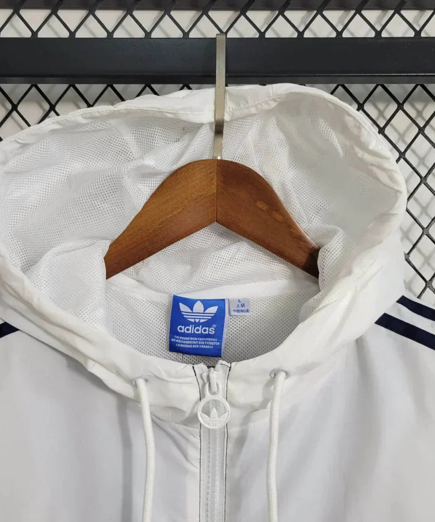 2023/2024 Real Madrid Windbreaker White Blue Soccer Jersey