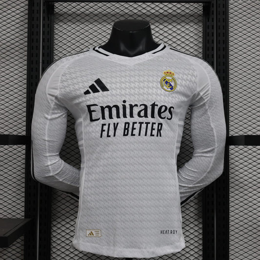 Real Madrid 24/25 Home Kit Player Version Full Sleeve Football Jersey