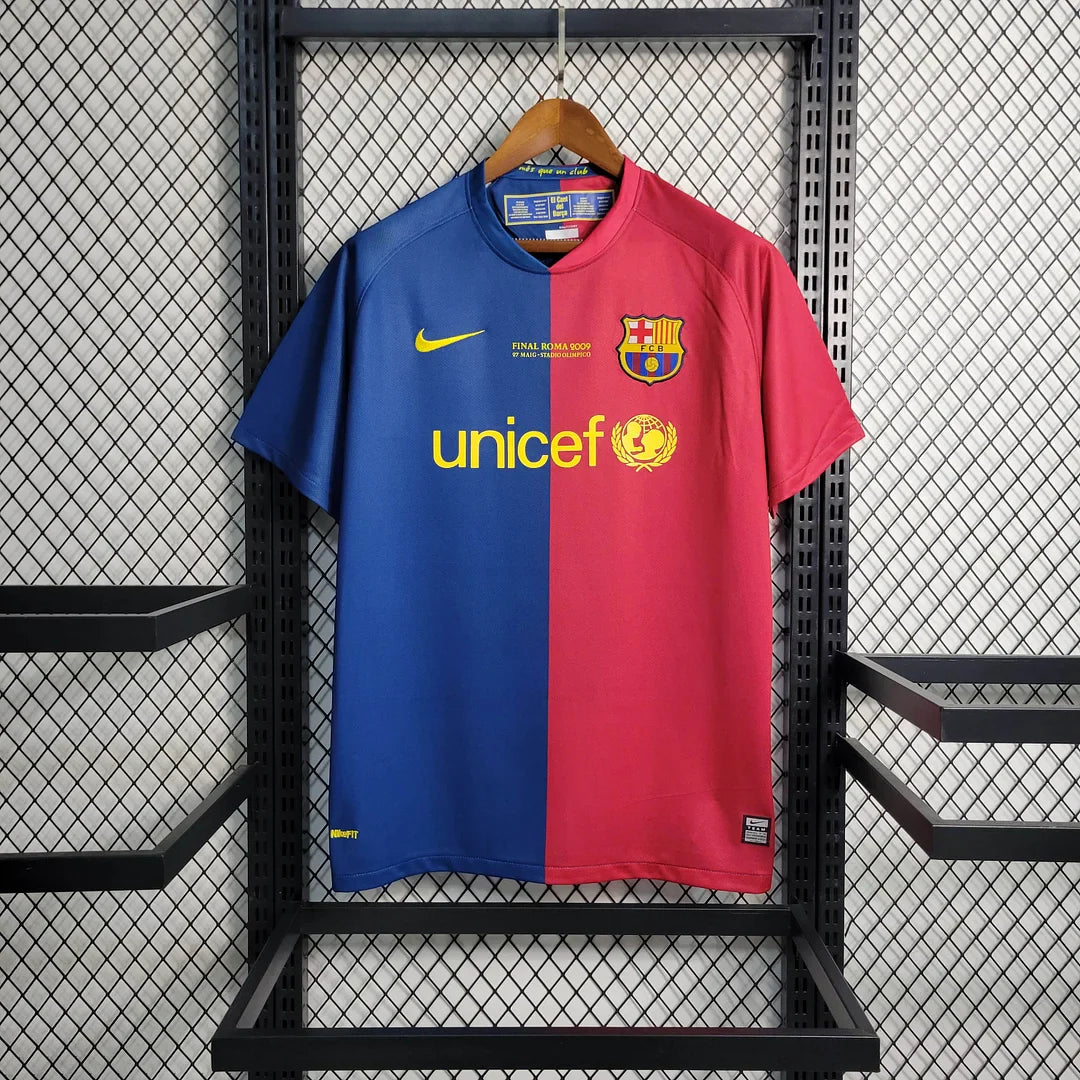 FC Barcelona 2009 Final Roma Retro Football Jersey