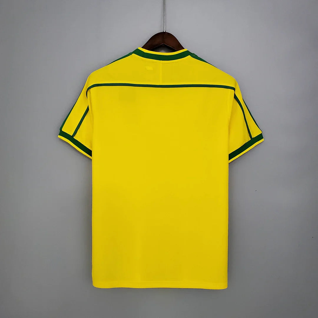 Brazil 1998 Home Kit Retro - Half Sleeve Football Jersey