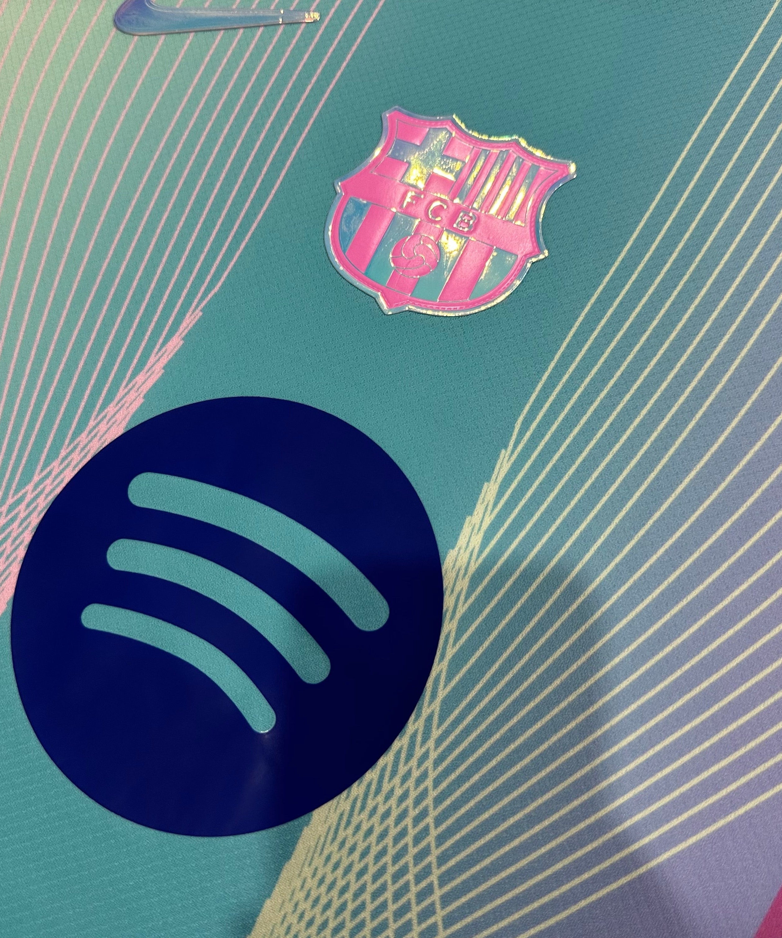 2025/2026 Barcelona Special Edition Pink Blue Gradient Football Shirt