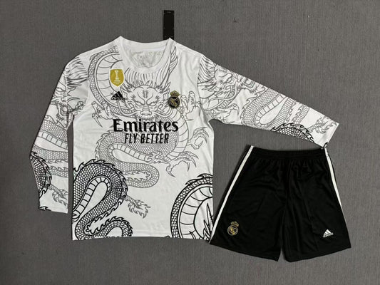 Real Madrid Dragon Kit Master Quality Full Sleeve - With shorts Football Jersey