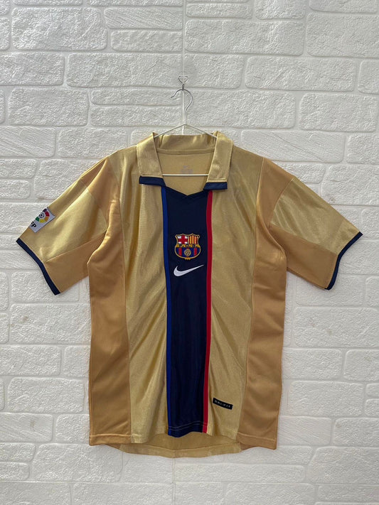 FC Barcelona 02-03 Away Kit - Retro Half Sleeve Football Jersey