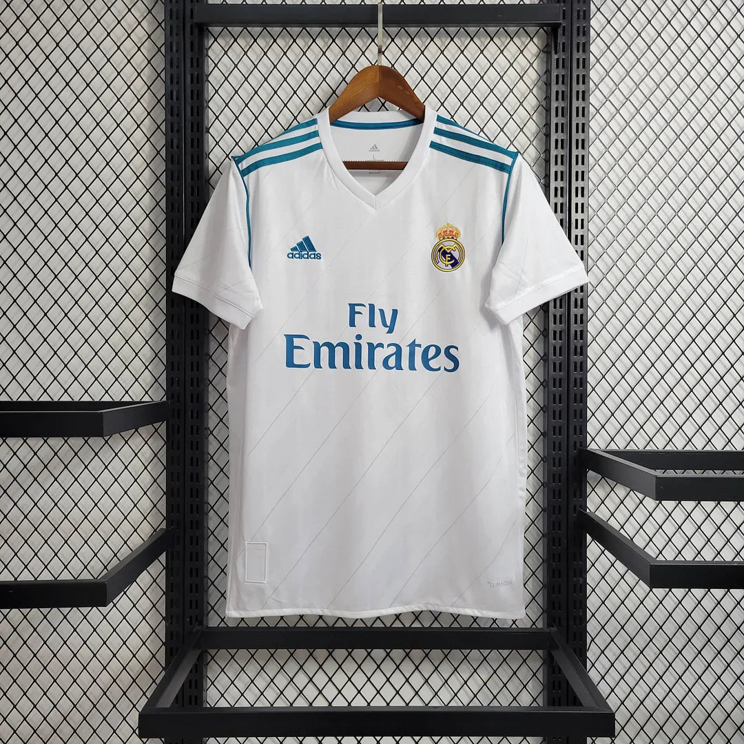 Real Madrid 17/18 Home Jersey - Retro Half Sleeve Football Jersey