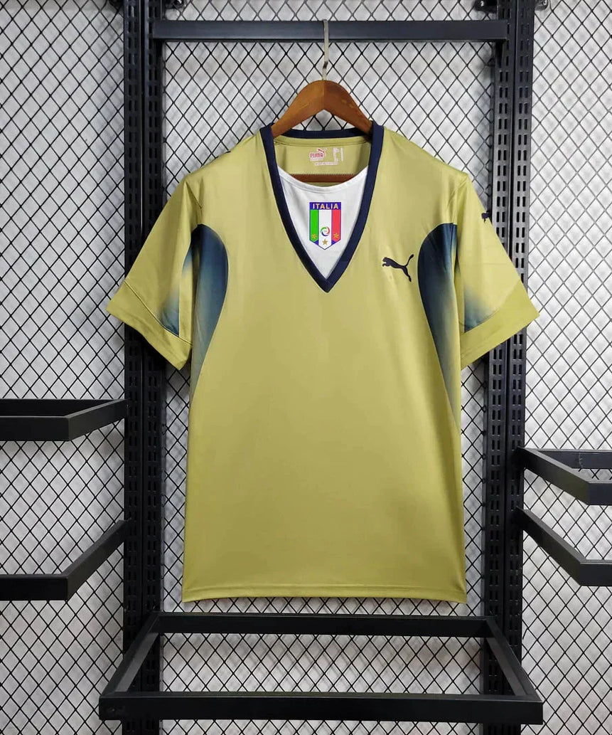 2006 Retro Italy Goalkeeper Gold Soccer Shirt