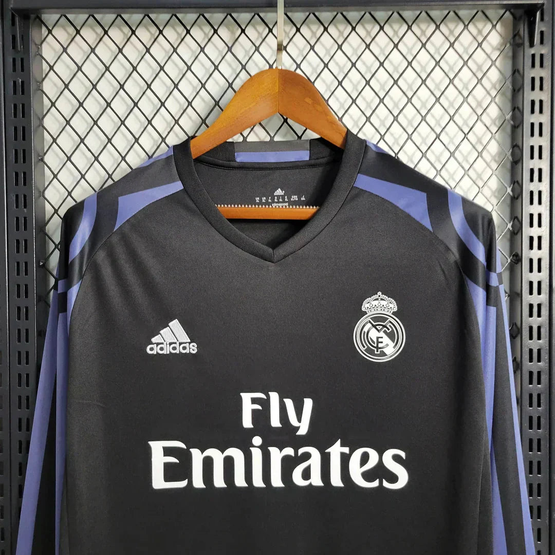 2016/2017 Retro Long Sleeve Real Madrid Third Away Football Shirt 1:1 Thai Quality