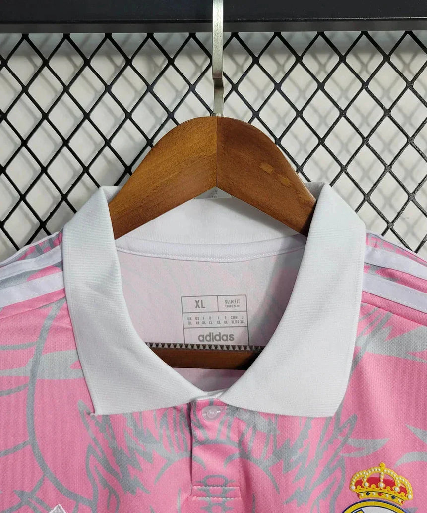 2023/2024 Real Madrid Chinese Dragon Pink Football Shirt