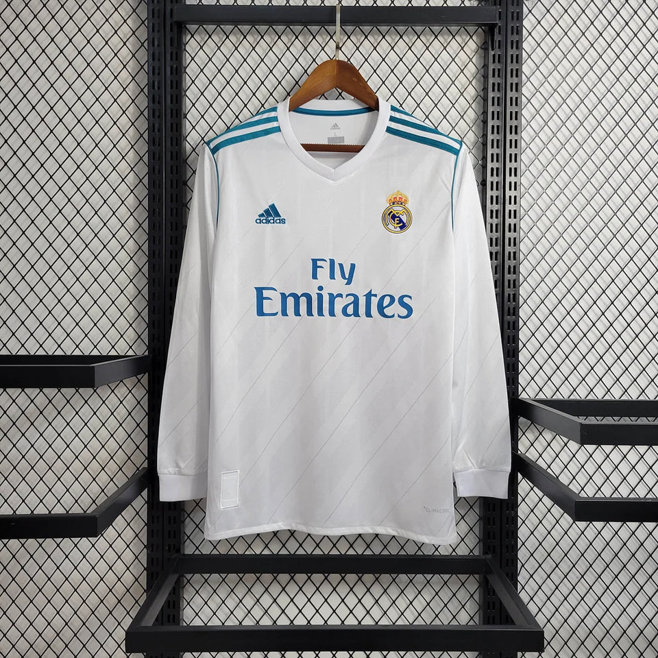 Real Madrid 17/18 Home Jersey - Retro Full Sleeve Football Jersey