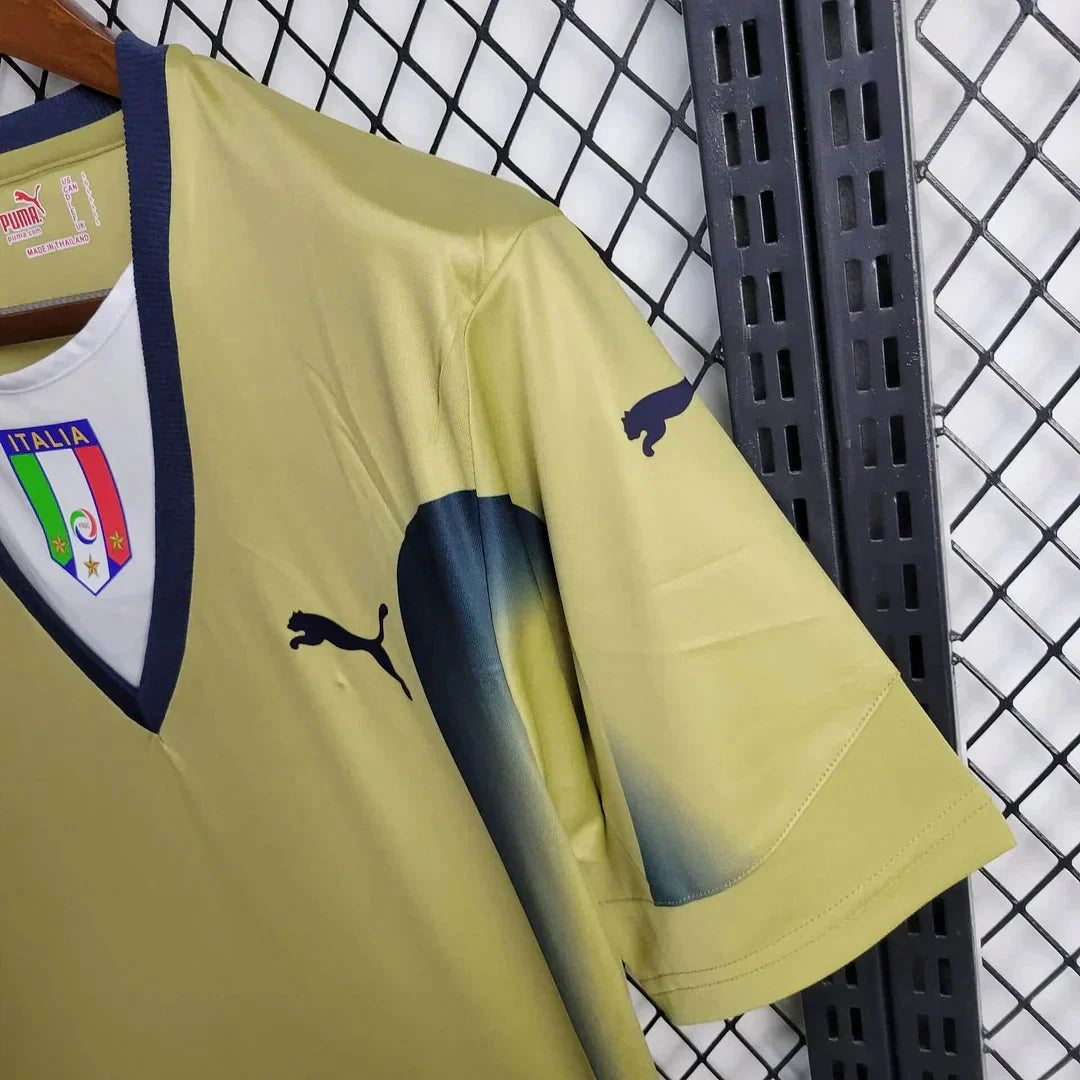 2006 Retro Italy Goalkeeper Gold Soccer Shirt