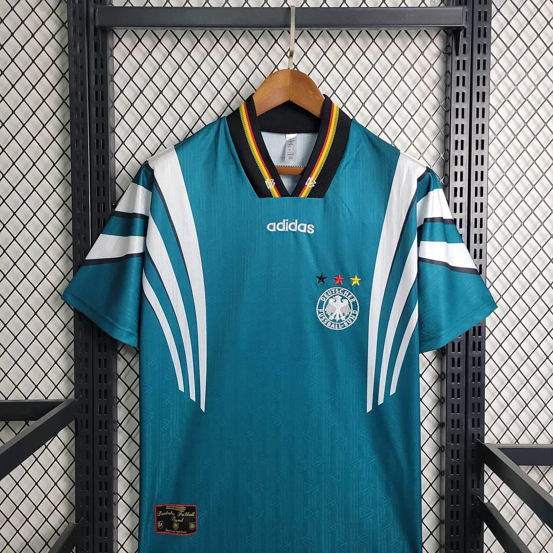 Germany 1996 Away Retro - Half Sleeve Football Jersey