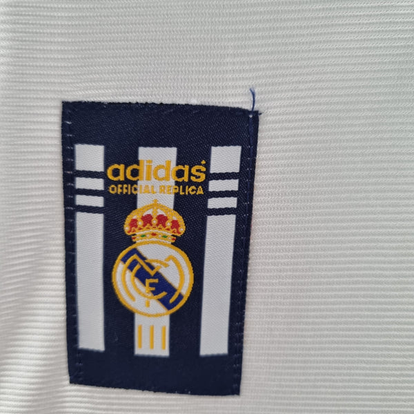 Real Madrid 1999/2000 Home Jersey - Retro Half Sleeve Football Jersey