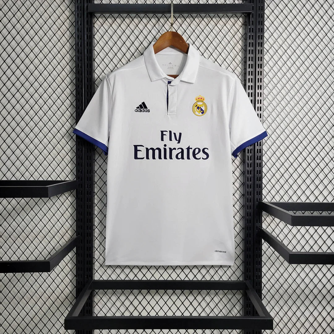 Real Madrid 16/17 Home Jersey - Retro Half Sleeve Football Jersey