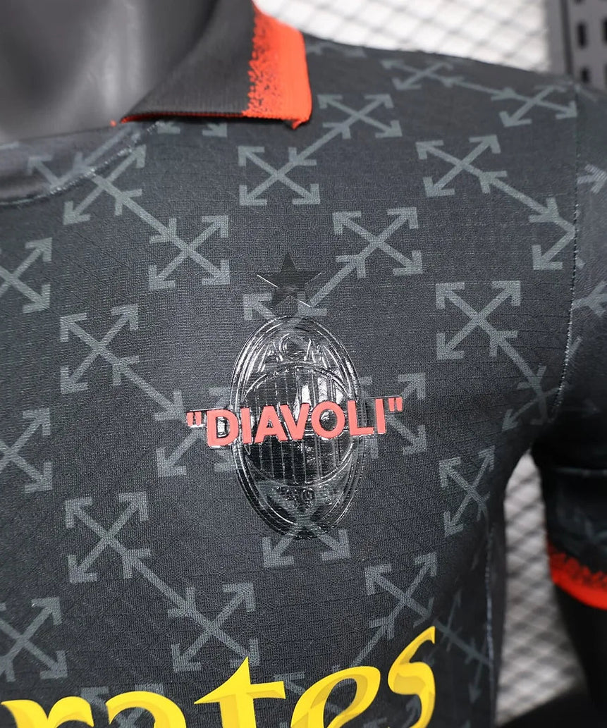 2024/2025 Player Version AC Milan x OFF-WHITE Football Shirt
