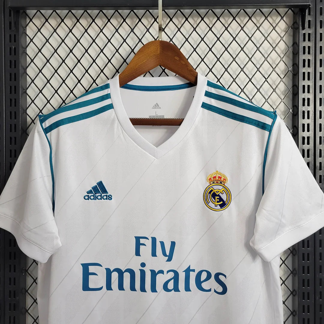 Real Madrid 17/18 Home Jersey - Retro Half Sleeve Football Jersey