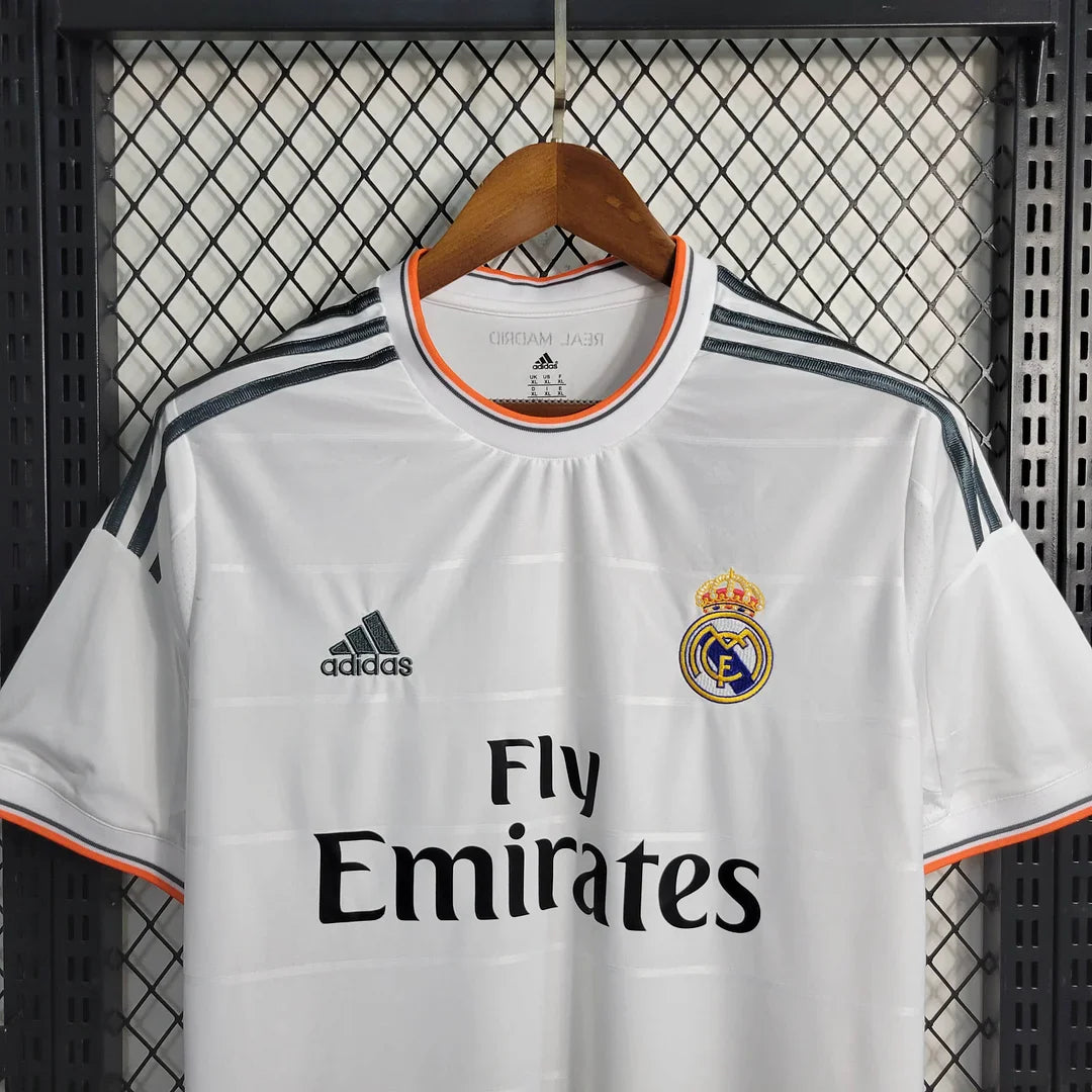 Real Madrid 13/14 Home Jersey - Retro Half Sleeve Football Jersey