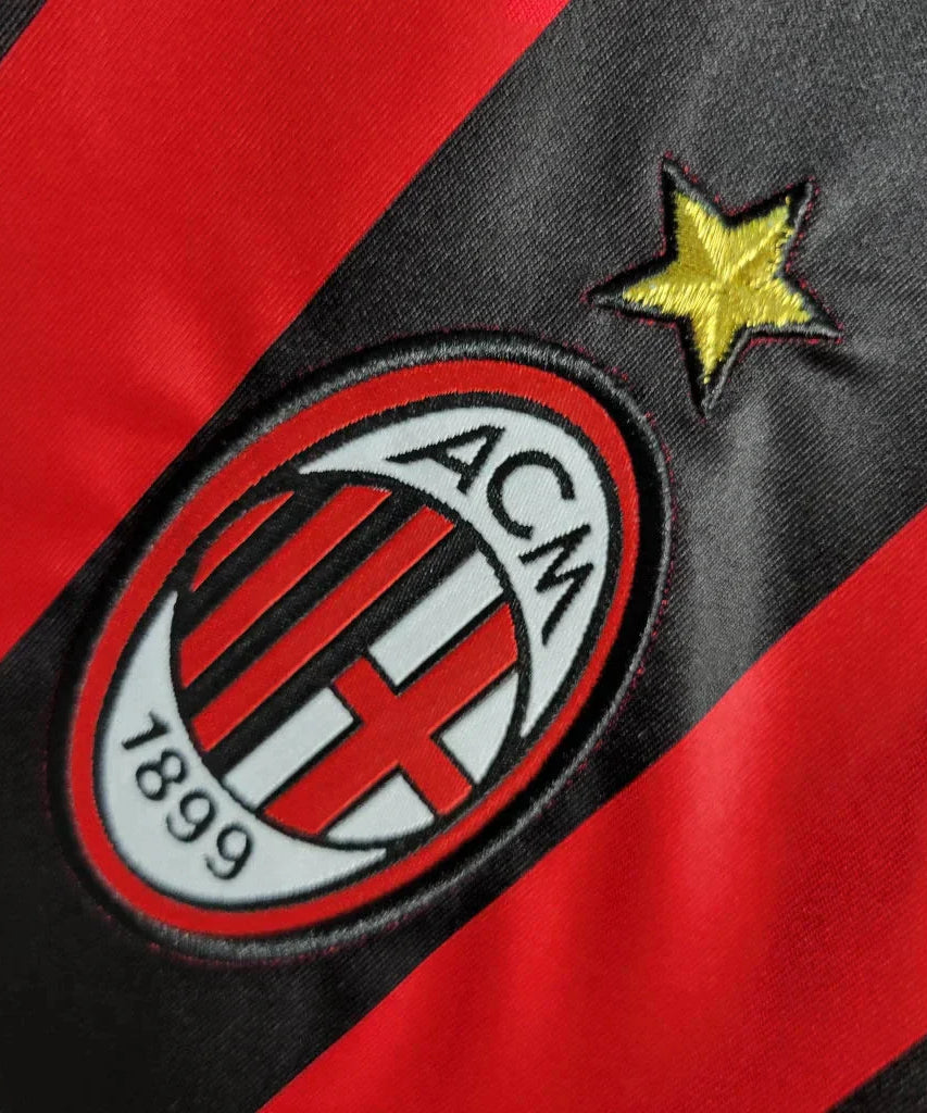 2006/2007 Retro Long Sleeve AC Milan Home Football Shirt 1:1 Thai Quality