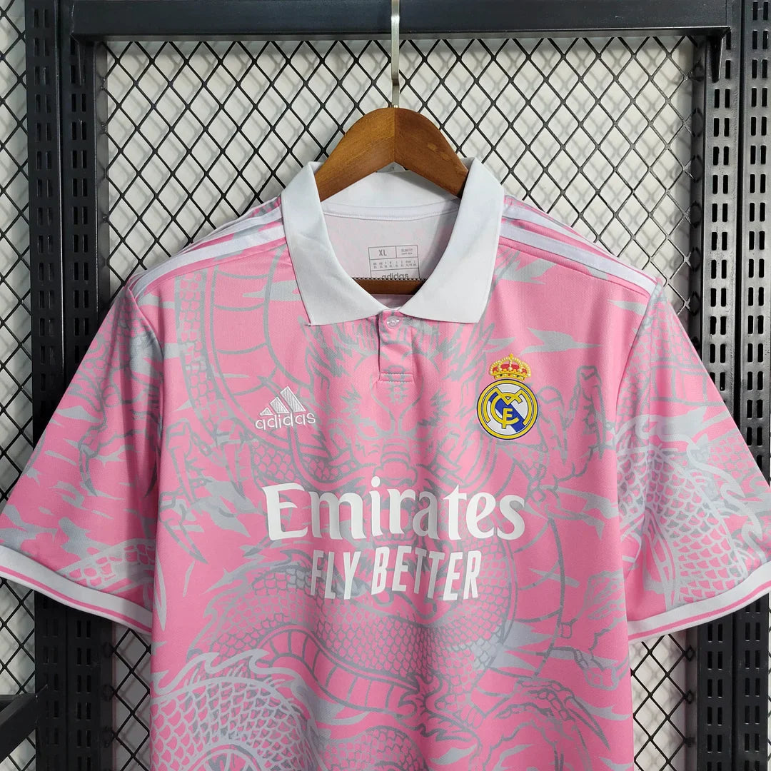 Real Madrid Pink Dragon Special Edition Kit Fan Version Football Jersey