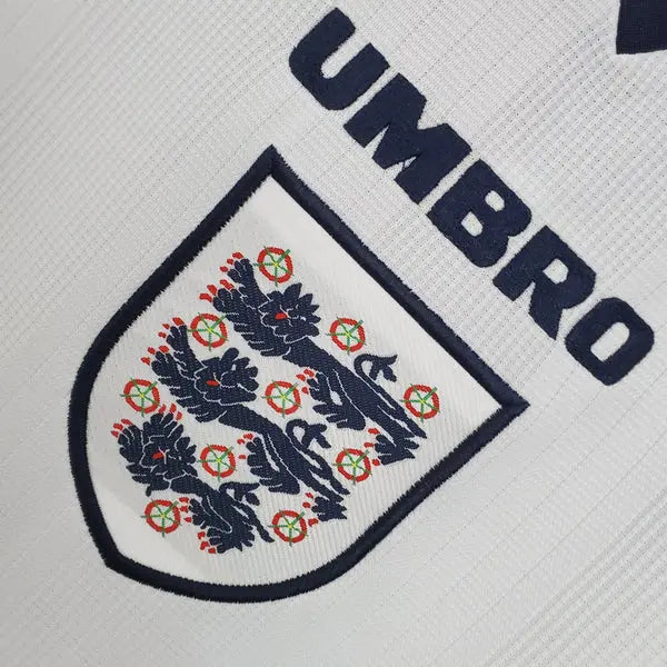 England 96 Home Jersey - Retro Half Sleeve Football Jersey