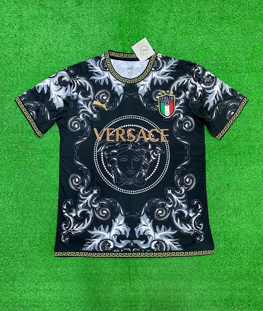 ITALY x VERSACE Special Edition Black Football Jersey