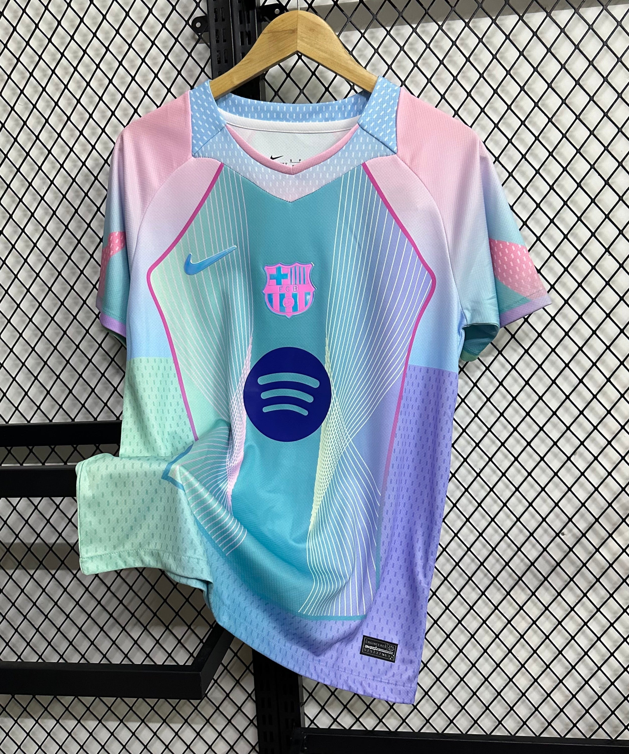 2025/2026 Barcelona Special Edition Pink Blue Gradient Football Shirt