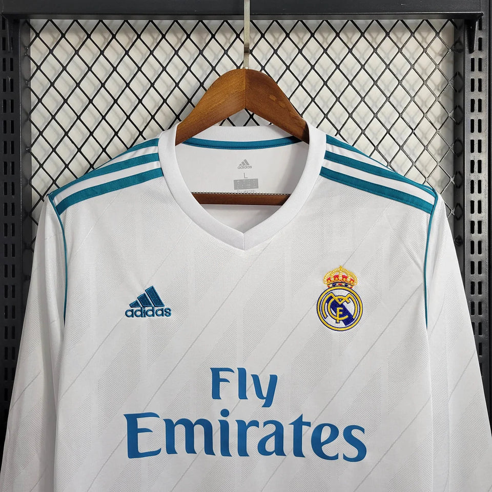 Real Madrid 17/18 Home Jersey - Retro Full Sleeve Football Jersey