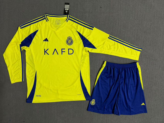 Al Nassr 24/25 Home Kit Master Quality   Full Sleeve - With shorts Football Jersey