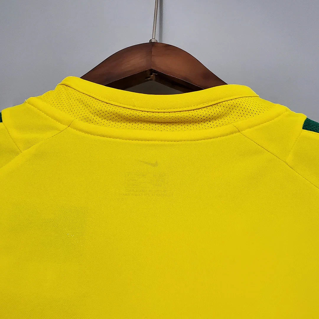 Brazil 2002 Home Kit Retro - Half Sleeve Football Jersey