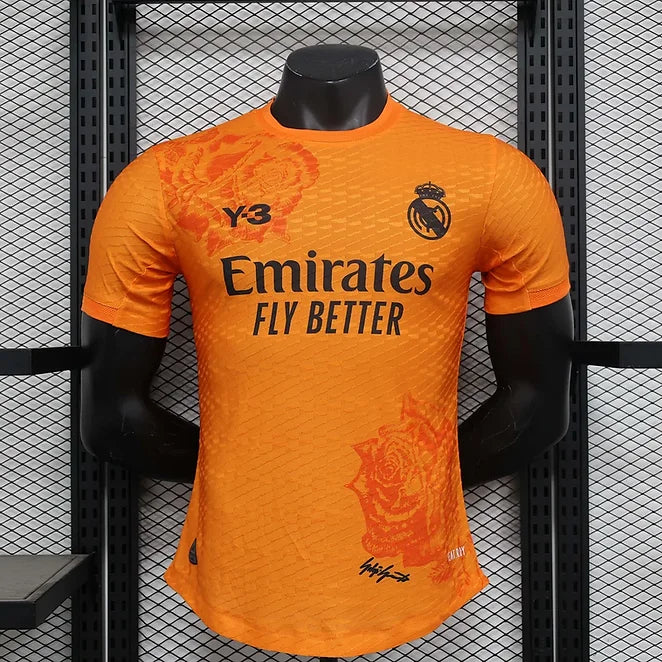 Real Madrid Y-3 Edition Orange Player Version Football Jersey