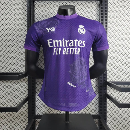 Real Madrid Y-3 Edition Purple Player Version Football Jersey