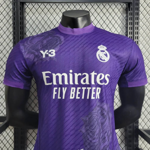 Real Madrid Y-3 Edition Purple Player Version Football Jersey