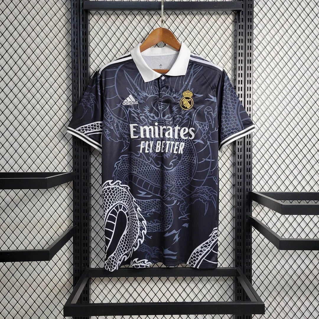 Real Madrid Black Dragon Special Edition Kit Fan Version Football Jersey