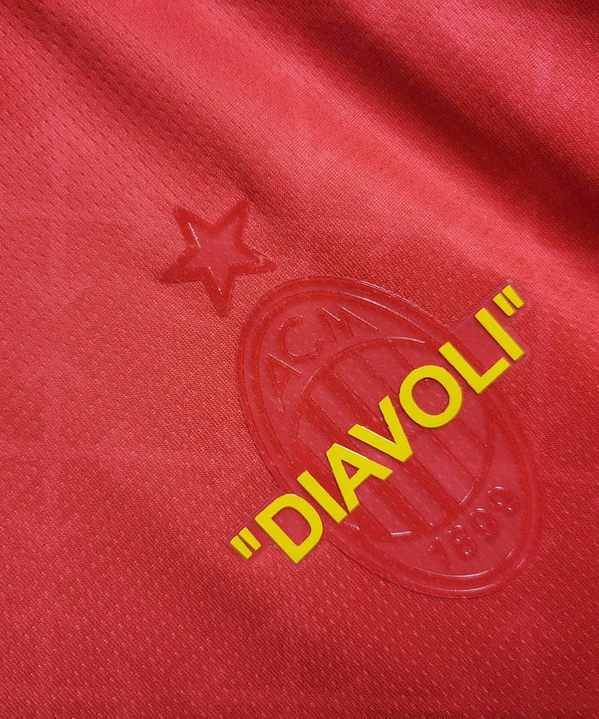 2024/2025 AC Milan x OFF-WHITE Red Football Shirt