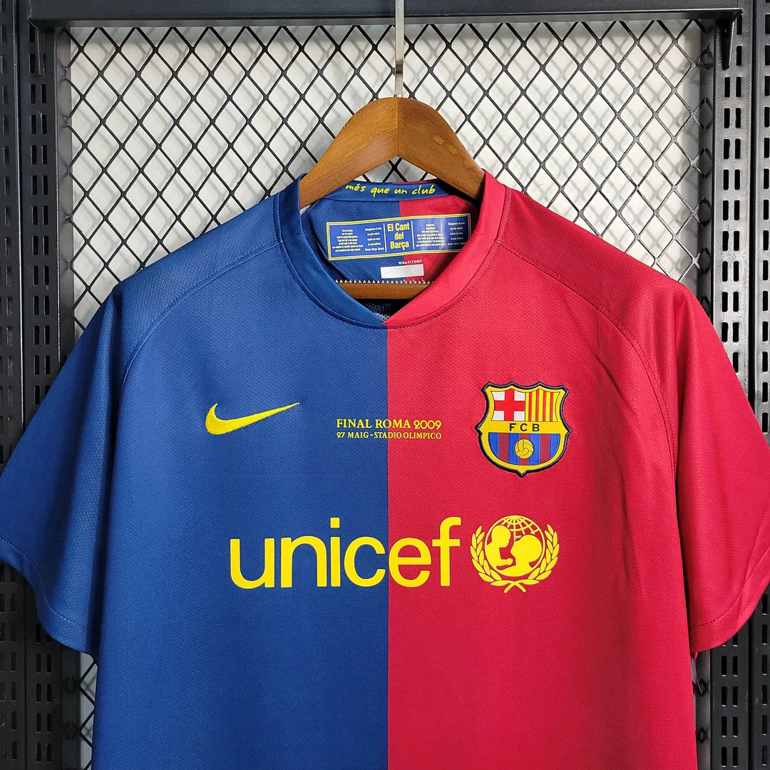 FC Barcelona 2009 Final Roma Retro Football Jersey