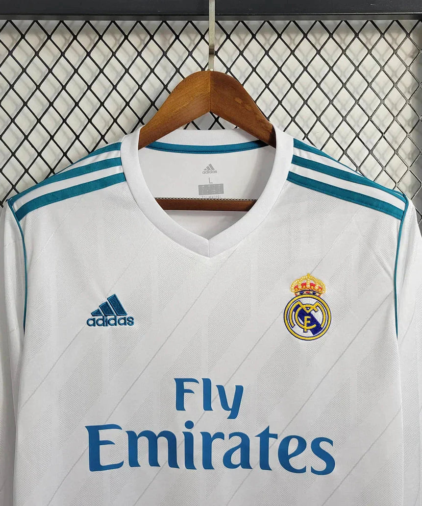2017/2018 Retro Long Sleeve Real Madrid Home