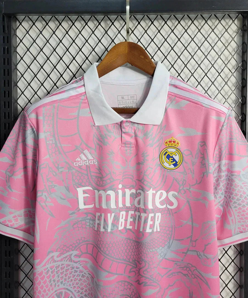2023/2024 Real Madrid Chinese Dragon Pink Football Shirt