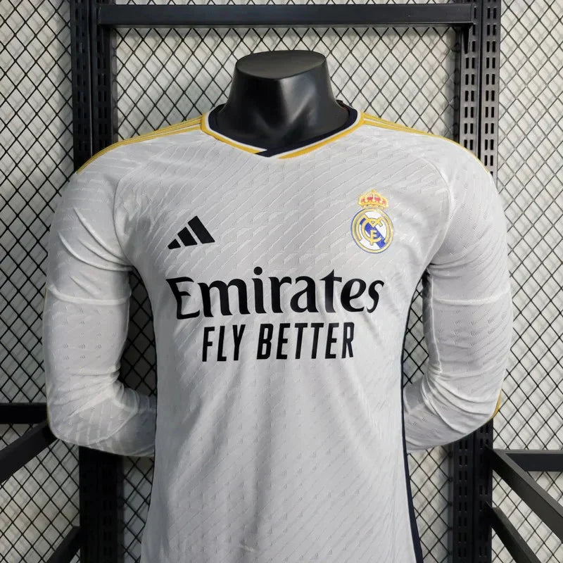 2023/2024 Long Sleeve Real Madrid Home Football Shirt